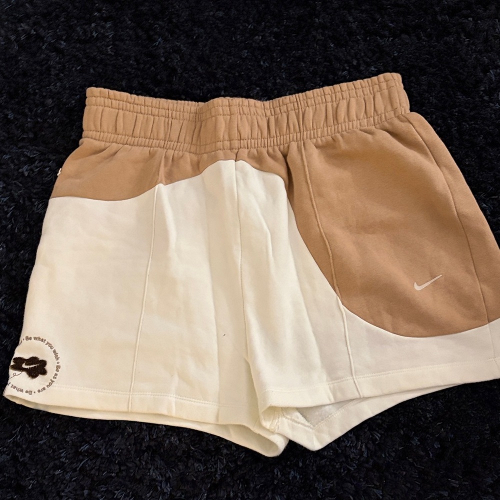 Nike Kids Shorts - Brown and Cream
